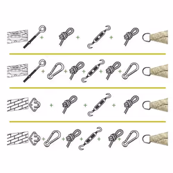 Perel GSSK2 kit di fissaggio Argento