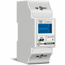 Questo contatore di kWh monofase per montaggio su guida DIN appartiene alla nuova generazione di contatori di energia elettro ...