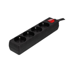 Perel EB4BLNS prolunghe e multiple 1,5 m 4 presa(e) AC Interno Nero
