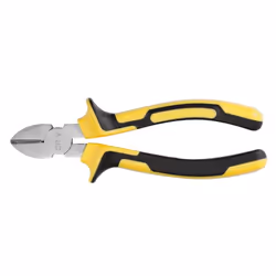 Toolland HP04N, Tronchese per elettronica, Acciaio al cromo vanadio, Nero, Giallo, 190 mm, 275 g