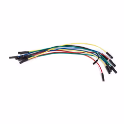 Velleman WJW012, Nero, Blu, Verde, Rosso, Giallo, Rame, PVC, Femmina/Femmina, 15 cm