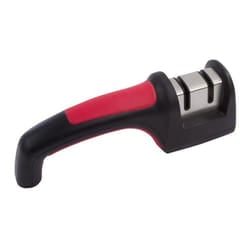 Toolland KSDB affilatore per coltelli Affilacoltelli a strappo Nero, Rosso, Acciaio inox