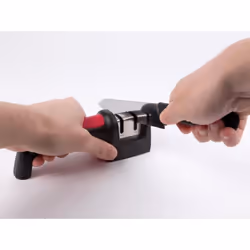 Toolland KSDB affilatore per coltelli Affilacoltelli a strappo Nero, Rosso, Acciaio inox
