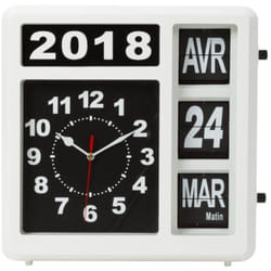Perel - orologio da parete con calendario - 31 x 31 cm - versione francese