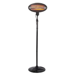 Perel - Stufa da esterno da terra, 2000 w, quarzo, con interruttore a tirante, protezione antiribaltamento, 3 livelli di calore, altezza regolabile,
