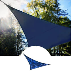 VELA OMBREGGIANTE CON CIELO STELLATO LED INTEGRATO - TRIANGOLO - 3,6 x 3,6 x 3,6 mt - BLU SCURO