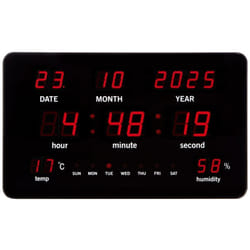 Orologio da parete con display a led