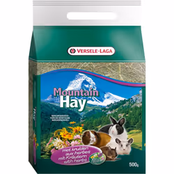 Fieno di montagna con erbe. Foraggio per conigli e roditori. Prodotto naturale al 100 %, ricco di fibre (> 30 %), favorisce l ...