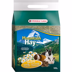 Fieno di montagna con camomilla. Foraggio per conigli e roditori. Prodotto naturale al 100 %, ricco di fibre (> 30 %), favori ...