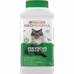 Deodorante per vassoi di sabbia. Il tè verde Orofarma Deodo è un deodorante per le sabbie per gatti con fragranza di tè verde ...