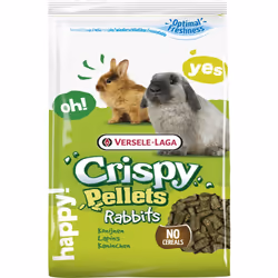 Cibo in gustosi pellet e ricco di fibre per tutti i conigli. Cibo completo in pellet per conigli senza cereali; I granuli tut ...