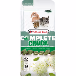 Versele-Laga Crock Herbs, Snack, 50 g, Coniglio, Omega-3, Vitamina A, Vitamina C, Vitamina D3, Vitamina E, Borsa
