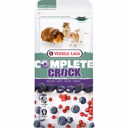 Versele-Laga Crock Berry, Snack, 50 g, Coniglio, Omega-3, Vitamina A, Vitamina C, Vitamina D3, Vitamina E, Borsa