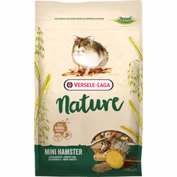 Versele-Laga Mini Hamster Nature, Snack, 400 g, Criceto, Vitamina A, Vitamina D3, Vitamina E, 16,5%, 7,5%