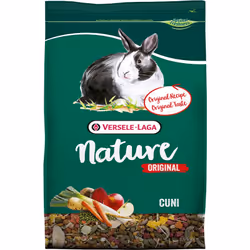 Miscela variegata in fibra per conigli (nani). Nature Original Cuni è un alimento completo personalizzato per soddisfare le e ...