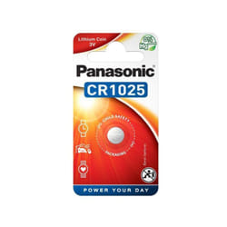 Blister da 1 pila a bottone al litio 3V Panasonic CR1025, DL1025