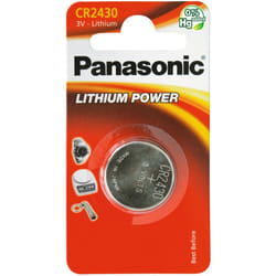 Blister da 1 pila a bottone al litio 3V Panasonic CR2430, DL2430