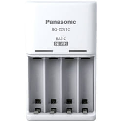 Panasonic - Basic BQ-CC51 Caricatore per spina domestica NiMH Ministilo (aaa), Stilo (aa)