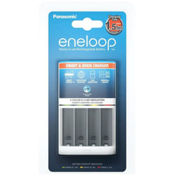 Panasonic - Caricabatterie rapido per batterie Ni-Mh per 4 aa, 4 aaa Eneloop BQ-CC55E