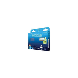 Panasonic - eneloop Batterie Ni-MH pronte all'uso, AAA/Micro, confezione da 4 con scatola blu, capacità minima migliorata 800 mAh, batterie