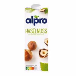 Alpro Hazelnut drink, Bevanda alla nocciola, 1 L, Nocciola, 1 pz, Lattosio, Water, sugar, hazelnuts (2.8%), tricalcium phosph ...