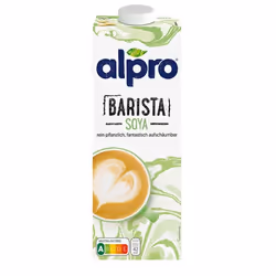 Alpro Barista Soy, Latte di soia, 1000 ml, Soy base (water, peeled soybeans (8.7%)), apple extract, acidity regulators (potas ...