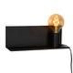 Lucide 06218/01/30 Sebo Lampe de Chevet, Métal, E27, 40 W, Noir, 35 x 12 x 12 cm