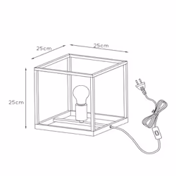 Lucide ARTHUR - Lampe De Table - Noir
