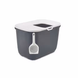 Savic Hop In Gatto Lettiera con ingresso dall'alto Grigio, Bianco - Vista aggiuntiva 6