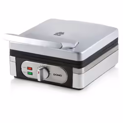 Domo DO 9047 W, 2 waffle, Rettangolare, Argento, 2,6 cm, Metallo, 1400 W