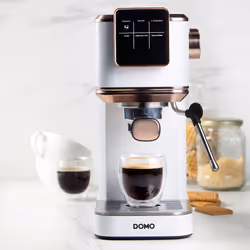 Domo DO746K Macchina da caffè 2 in 1 semiautomatica 1,1 L 20 bar Rose Gold, Bianco - Vista aggiuntiva 4