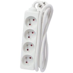 Chacon - Blocco multipresa bianco - 4 x 16 a - 3 m