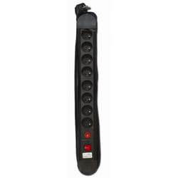 Chacon 5411478486503 prolunghe e multiple 1,5 m 8 presa(e) AC Nero