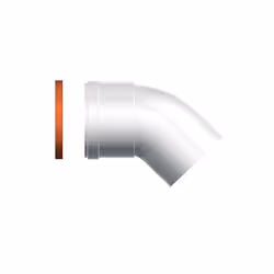 Curva mf diam. 80 a 45 gradi per caldaie ariston a condensazione (2 pz.)