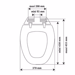 Allibert 819876 sedile WC Legno Bianco