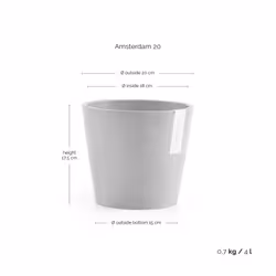 Ecopots Amsterdam Antracite Plastica 1 pz