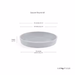 Ecopots Saucer Round Carrellino per pianta