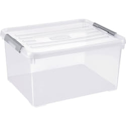 Allibert - Curver 243813 Scatola di immagazzinaggio handy impilabile (l x l x a) 490 x 390 x 250 mm Trasparente, Argento 1 pz.