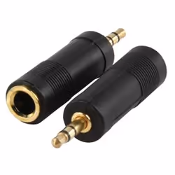 Valueline AC-005GOLD, 3.5mm, 6.35mm, Nero