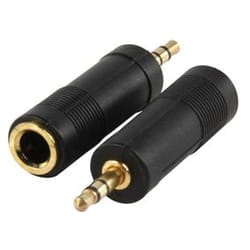 Valueline AC-005GOLD adattatore per inversione del genere dei cavi 3.5mm 6.35mm Nero