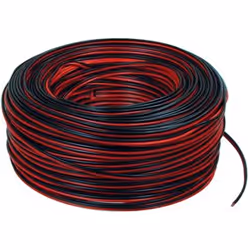 Valueline 2x 0.35 mm² on reel 100m cavo audio Nero, Rosso