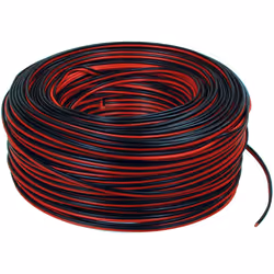 Valueline 2x 0.35 mm² on reel 100m cavo audio Nero, Rosso