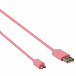 Valueline 1m, USB 2.0 A - Micro B, 1 m, USB A, Micro-USB B, USB 2.0, Maschio/Maschio, Rosa