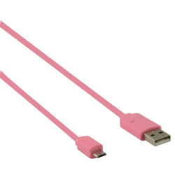 Valueline 1m, USB 2.0 A - Micro B cavo USB USB A Micro-USB B Rosa