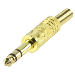 Valueline JC-033 cavo di collegamento 6.3mm Stereo (M) Oro