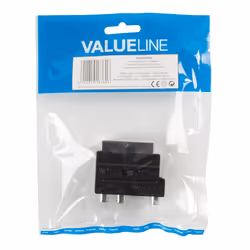 Valueline VLVP31902B cavo e adattatore video SCART (21-pin) 3 x RCA + S-Video Nero - Vista aggiuntiva 5