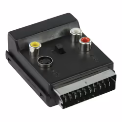 Valueline VLVP31903B cavo e adattatore video SCART (21-pin) 3 x RCA + S-Video Nero