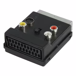 Valueline VLVP31903B cavo e adattatore video SCART (21-pin) 3 x RCA + S-Video Nero