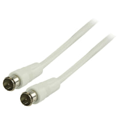 Valueline VLSP41300W50 cavo coassiale 5 m F Bianco