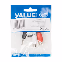 Valueline VLAP22250B02 cavo audio 0,2 m 3.5mm 2 x RCA Nero, Rosso, Bianco